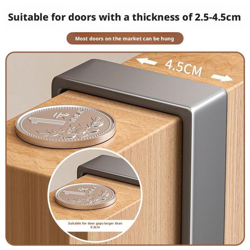 Over The Door Hanger,Over The Door Hooks for Hanging,Towel Racks for Bathroom Door with 4/5/6 Hooks Hanging Storage Shelves,Without Drilling Holes,for Bathroom Bedroom Kitchen - Image 5